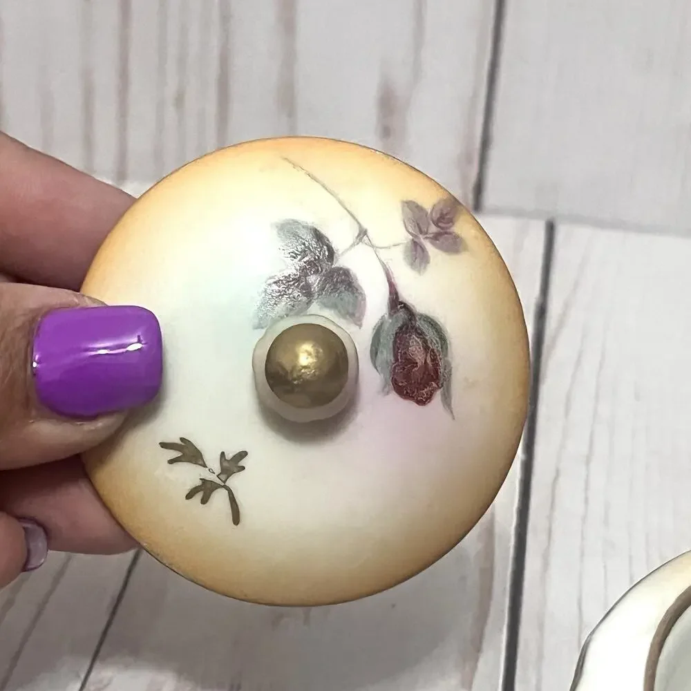 Vintage Divided Cream Sugar Dish Snack Serving Tray Procelain
